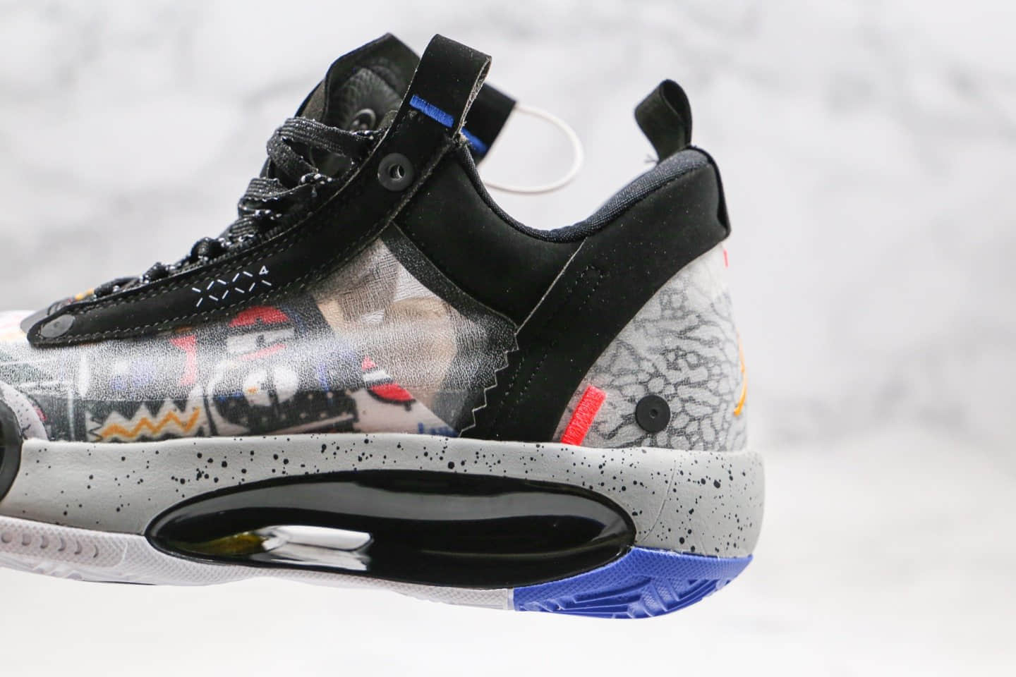 乔丹Air Jordan 34 PF纯原版本黑灰爆裂纹AJ34篮球鞋内置气垫正确两侧防滑翻原盒原标 货号:CZ7745-008