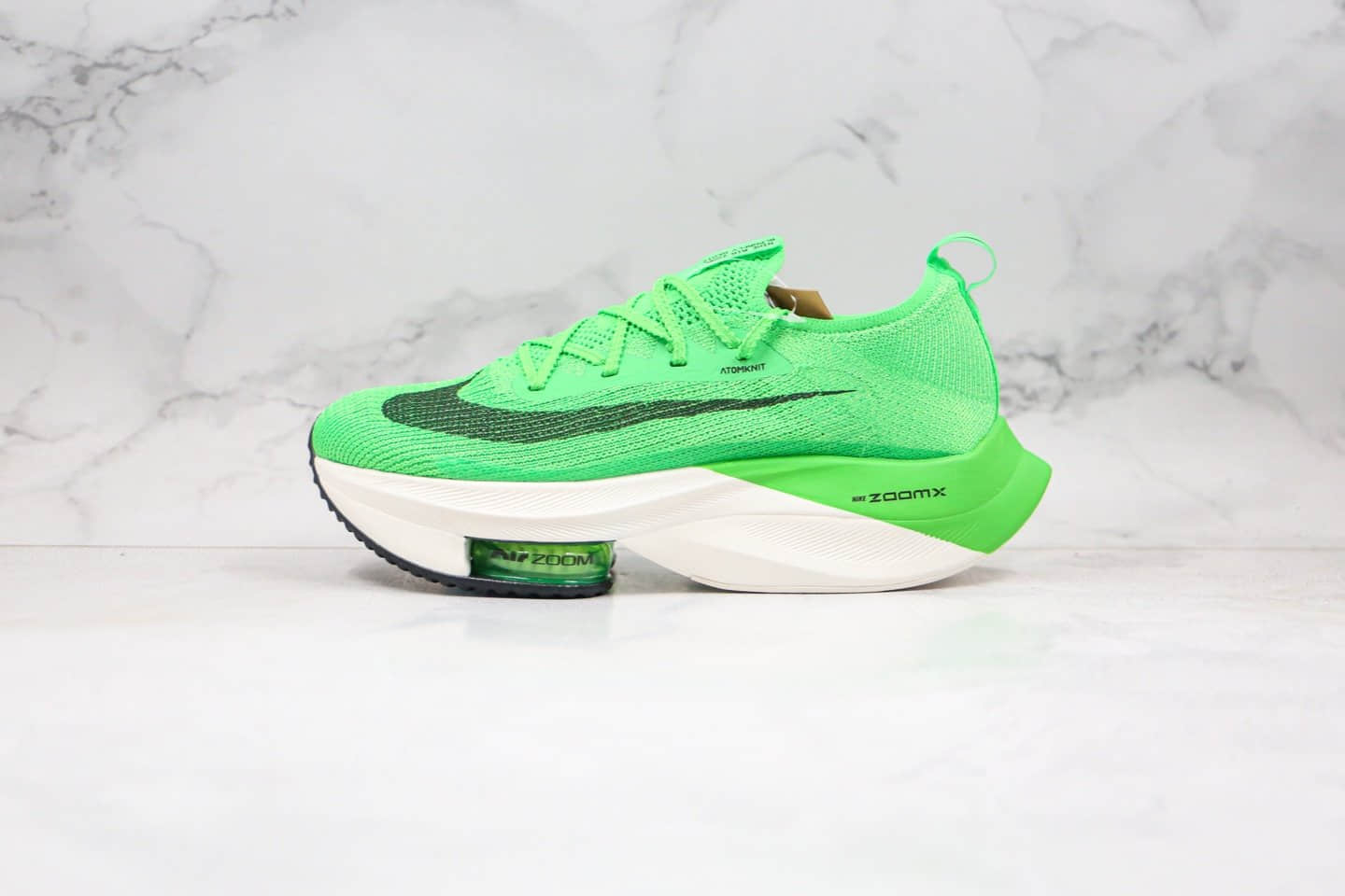 耐克Nike Air Zoom Alphafly NEXT%「破2」马拉松厚底跑步鞋绿色纯原版本内置真纤维板真Zoomx气垫 (ID:35006) - 图片1