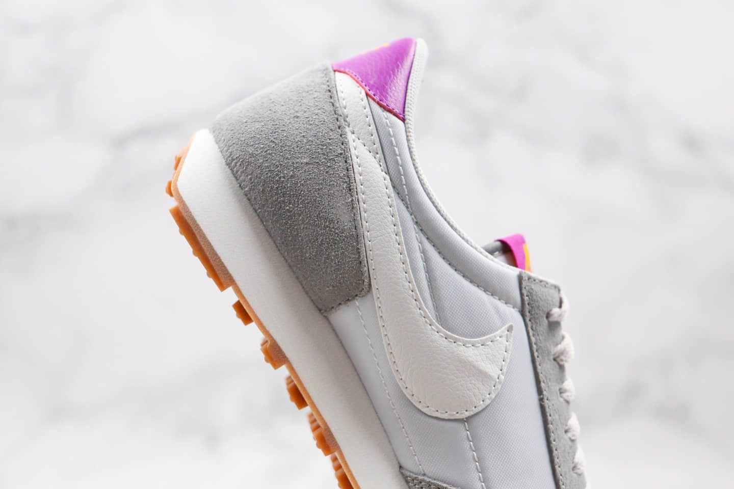 耐克Nike Daybreak SP纯原版本华夫破晓系列慢跑鞋灰紫色原厂红色正确鞋面材质 货号:CK2351-004