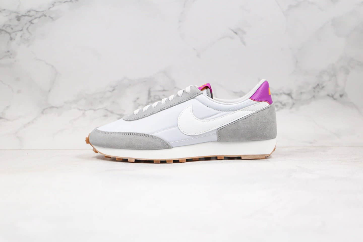 耐克Nike Daybreak SP纯原版本华夫破晓系列慢跑鞋灰紫色原厂红色正确鞋面材质 货号:CK2351-004