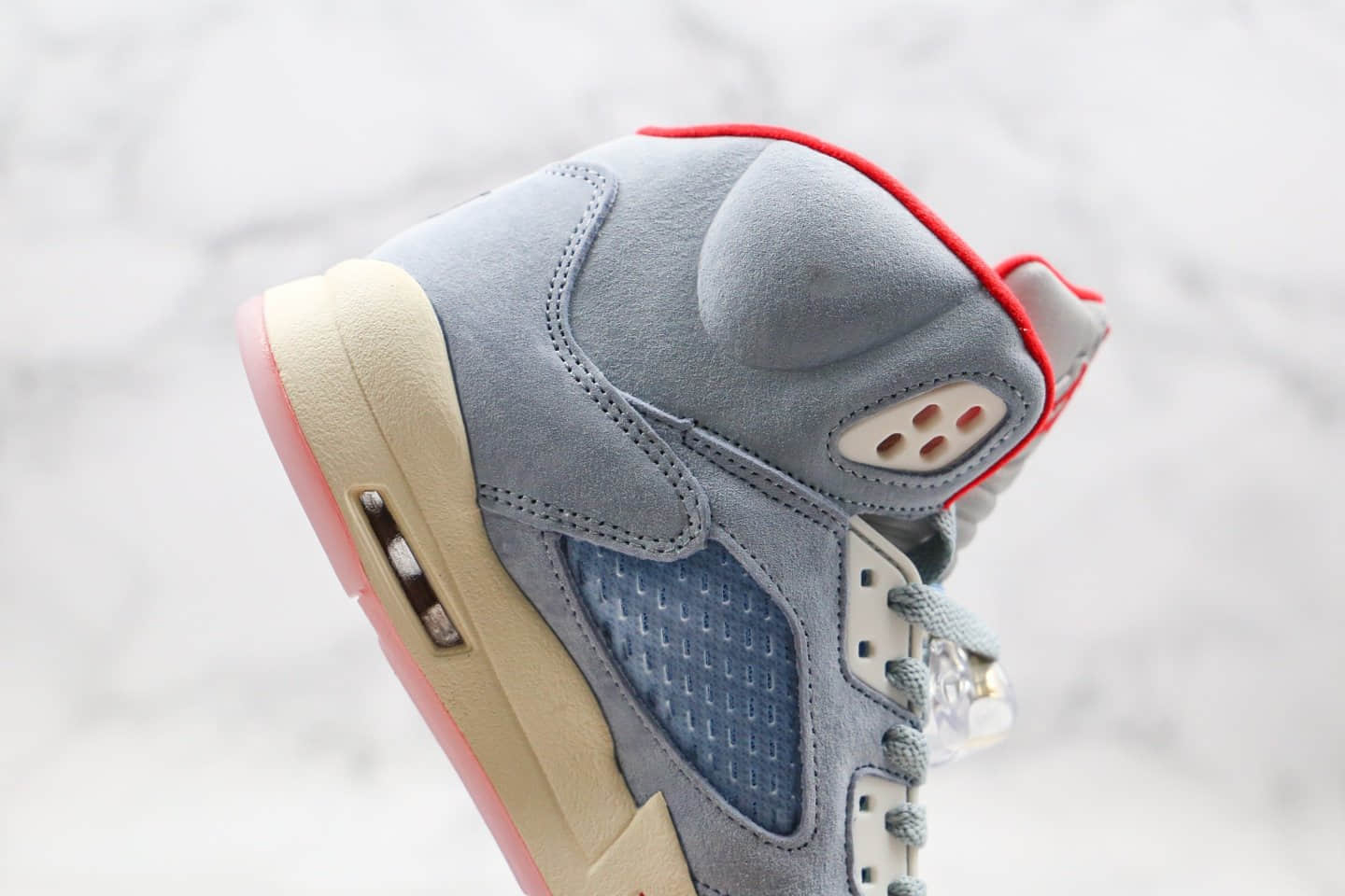 乔丹Trophy Room x Air Jordan 5 Ice Blue纯原版本亲友家族联名款AJ5冰蓝乔丹之子内置气垫原盒原标 货号:CI1899-400