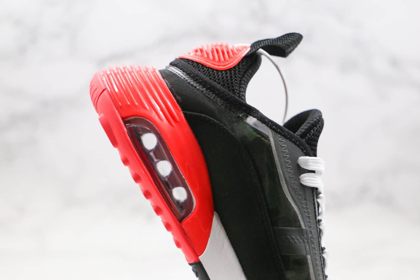 耐克Nike Air Max 2090纯原版本气垫鞋黑红迷彩配色内置真小潘气垫原楦头纸板打造 货号:CU9174-600