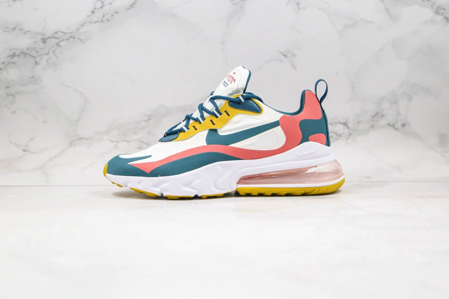 耐克Nike React 270纯原版本机能气垫鞋酒红蓝色内置真小潘气垫搭配高弹MD大底 (ID:35597) - 图片1