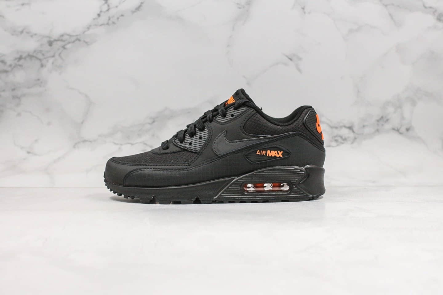 耐克Nike Air Max 90 Essential纯原版本气垫鞋Max90慢跑鞋黑色内置真实气压正确内嵌EVA高弹中底 (ID:35679) - 图片1