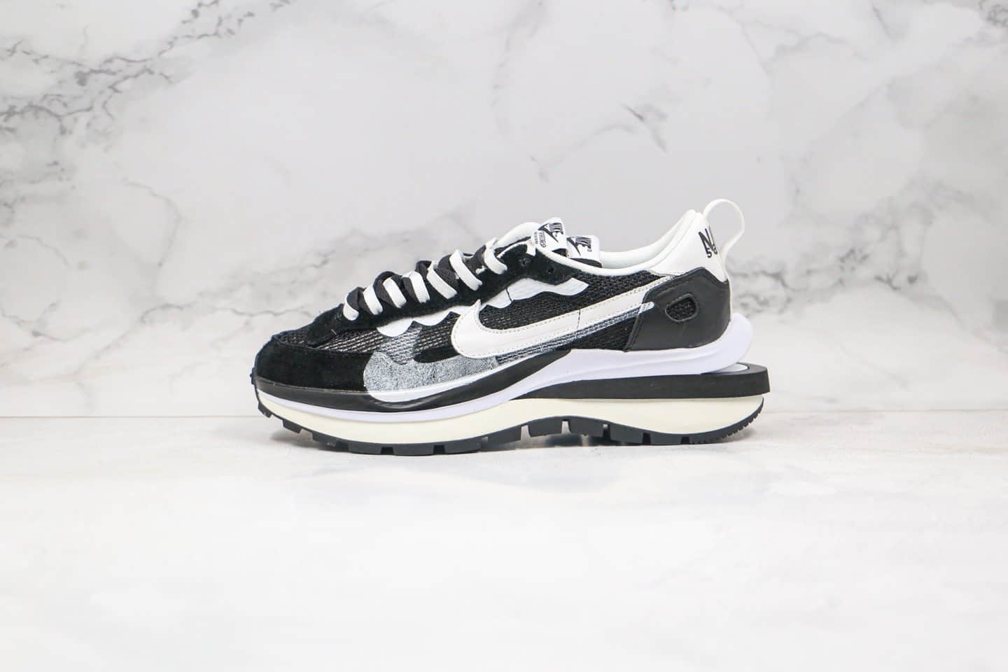 耐克Sacai x Nike Pegasus VaporFly SP Green Yellow Black White纯原版本联名款华夫重叠双钩走秀款马拉松解构鞋黑白色原盒原标原楦头纸板打造 (ID:35711) - 图片1