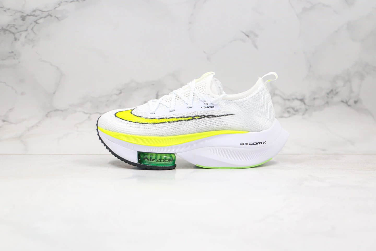 耐克Nike Air Zoom Alphafly NEXT%「破2」纯原版本马拉松慢跑鞋白黄色内置气垫真实碳板支持高强度长跑 (ID:35719) - 图片1