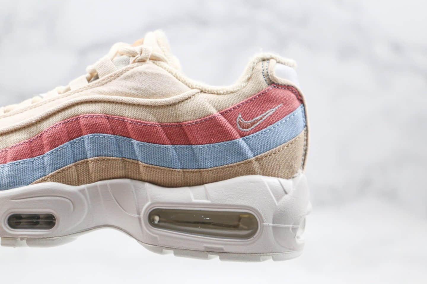 耐克Nike Air Max 95 Plant纯原版本樱花粉棕色Max95气垫鞋粗布红蓝粉棕内置气垫原鞋开模一比一打造 货号:CD7142-800