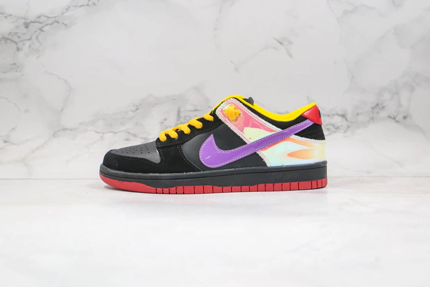 耐克NIKE SB DUNK LOW APPETITE FOR DESTRUCTION低帮SB DUNK纯原版本镭射黑紫色枪炮玫瑰队内置Zoom气垫原楦头纸板打造 (ID:35860) - 图片1