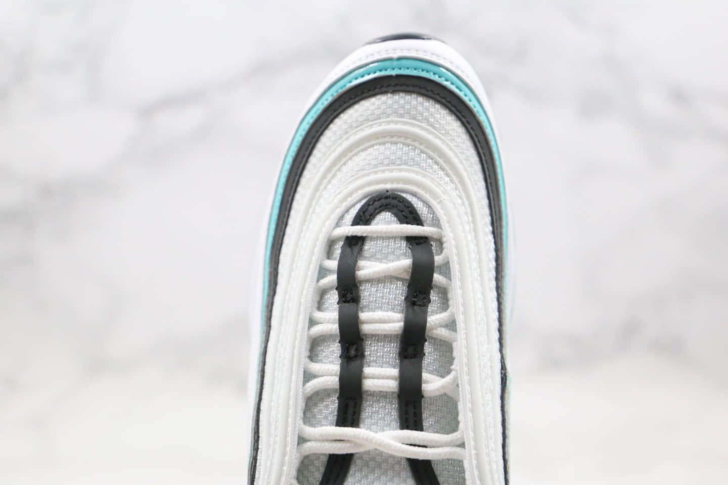 耐克Nike Wmns Air Max 97 QS Tiffany Diamond纯原版本子弹头气垫鞋白黑蒂芙尼绿海外限定配色内置真气垫 货号:CZ3574-130