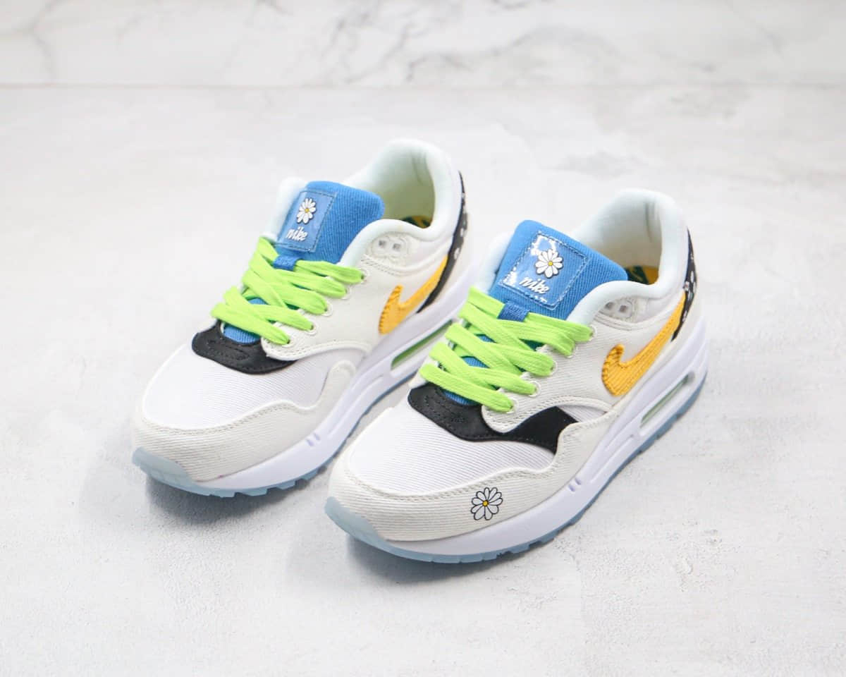 耐克Nike Air Max 1 Daisy Pack纯原版本气垫鞋权志龙同款小雏菊内置真实气垫原盒原标 货号:CW5861-100