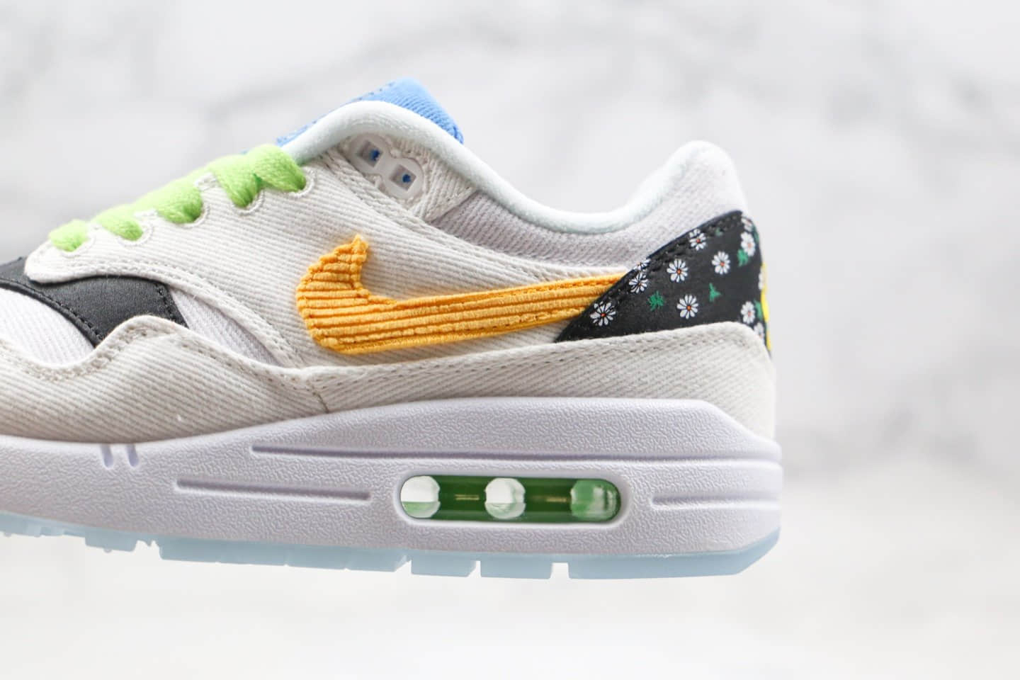 耐克Nike Air Max 1 Daisy Pack纯原版本气垫鞋权志龙同款小雏菊内置真实气垫原盒原标 货号:CW5861-100