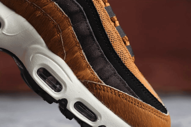 Nike Air Max 95 LX炫彩马毛棕色 耐克子弹95系列公司级高品质内置棕色气垫 货号:AA1103-200