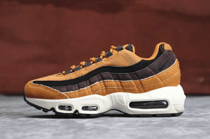 Nike Air Max 95 LX炫彩马毛棕色 耐克子弹95系列公司级高品质内置棕色气垫 货号:AA1103-200