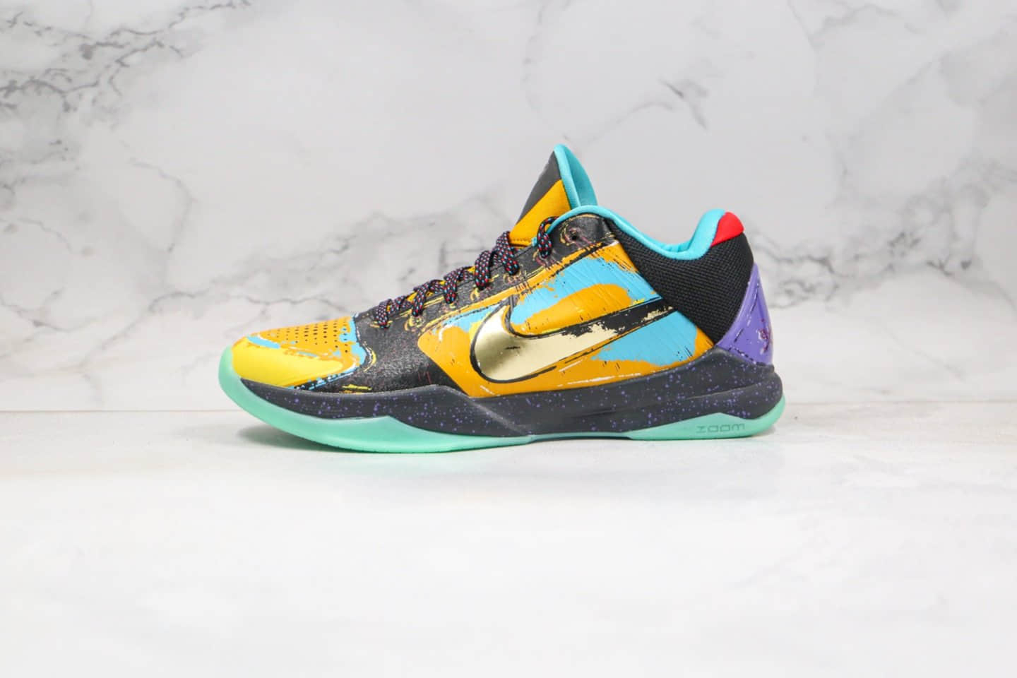 耐克Nike Zoom Kobe 5 Prelude纯原版本科比5代金黄绿色大师之路系列内置碳板气垫支持实战 货号:639691-700