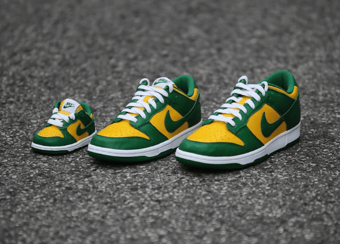 巴西配色Nike Dunk Low后天发售！还是全家族尺码！ (ID:36789) - 图片1