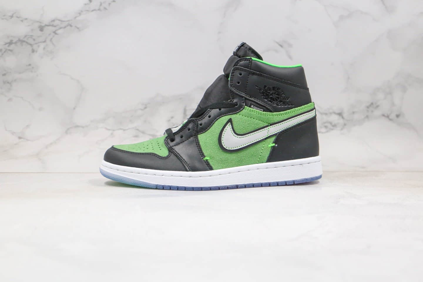乔丹AIR JORDAN 1 HIGH ZOOM RAGE GREEN公司级版本高帮AJ1黑绿色果冻彩虹底原盒原标原楦头纸板打造 (ID:36956) - 图片1