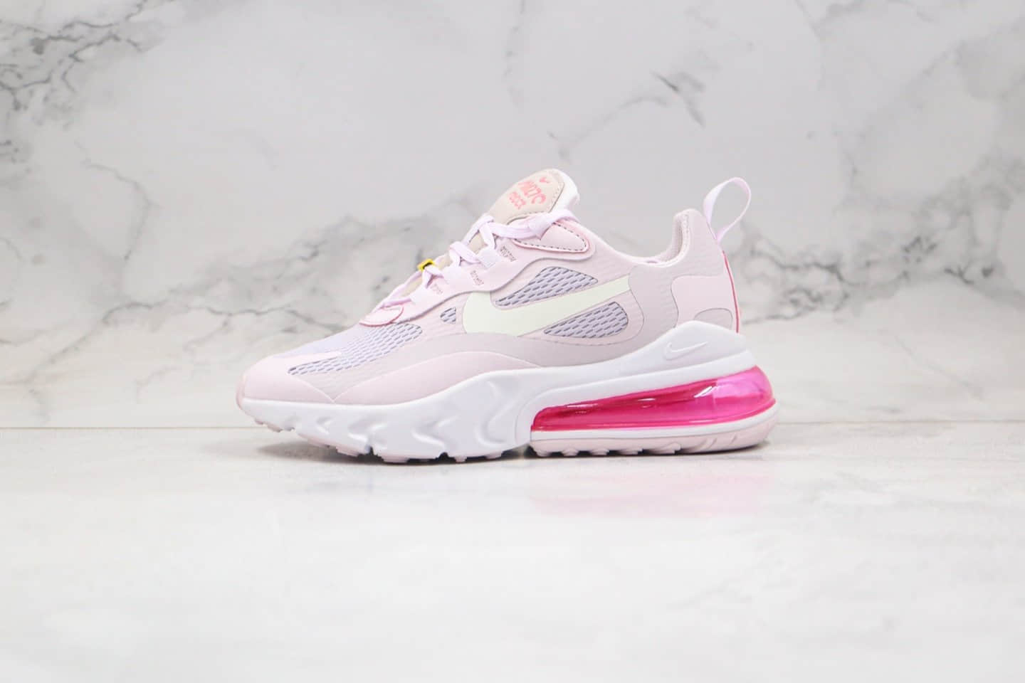 耐克Nike React Air Max 270V2纯原版本半掌气垫跑步鞋紫粉色内置真小潘气垫原盒原标 货号:CZ0374-500