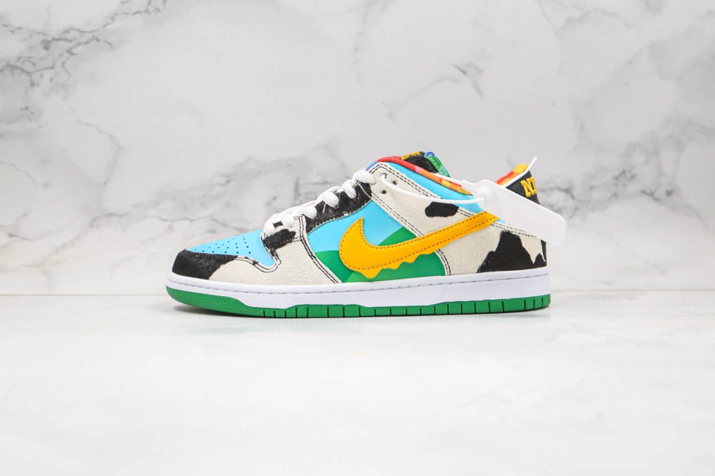 耐克Nike SB Dunk Low Pro QS x Ben & Jerry纯原版本联名款SB板鞋牛奶冰淇淋配色原楦头纸板打造 货号:CU3244-100