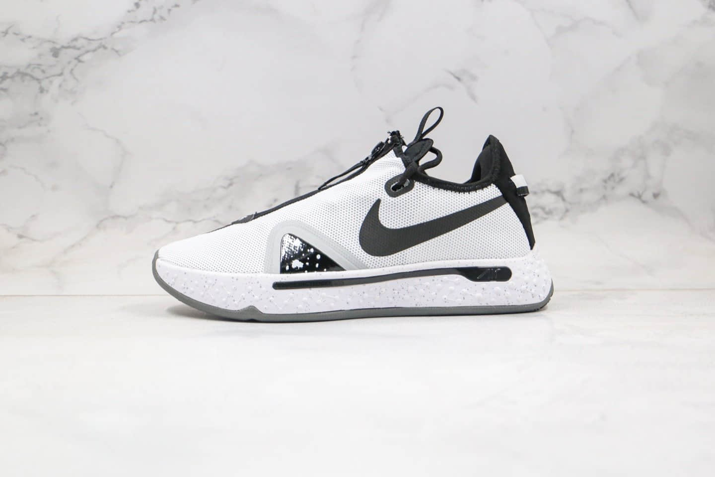 耐克Nike PG 4 EP纯原版本保罗乔治四代篮球鞋黑白色内置气垫支持实战 (ID:37615) - 图片1
