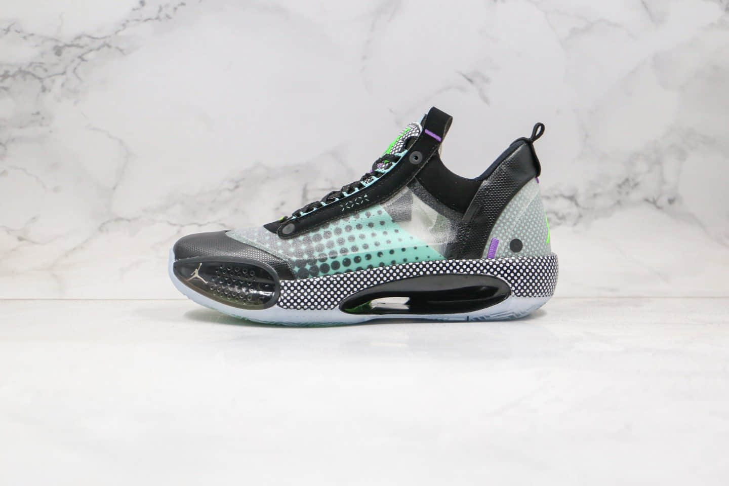乔丹Air Jordan 34 SE PF Bred纯原版本黑绿色AJ34实战篮球鞋原鞋开模一比一打造 (ID:37709) - 图片1