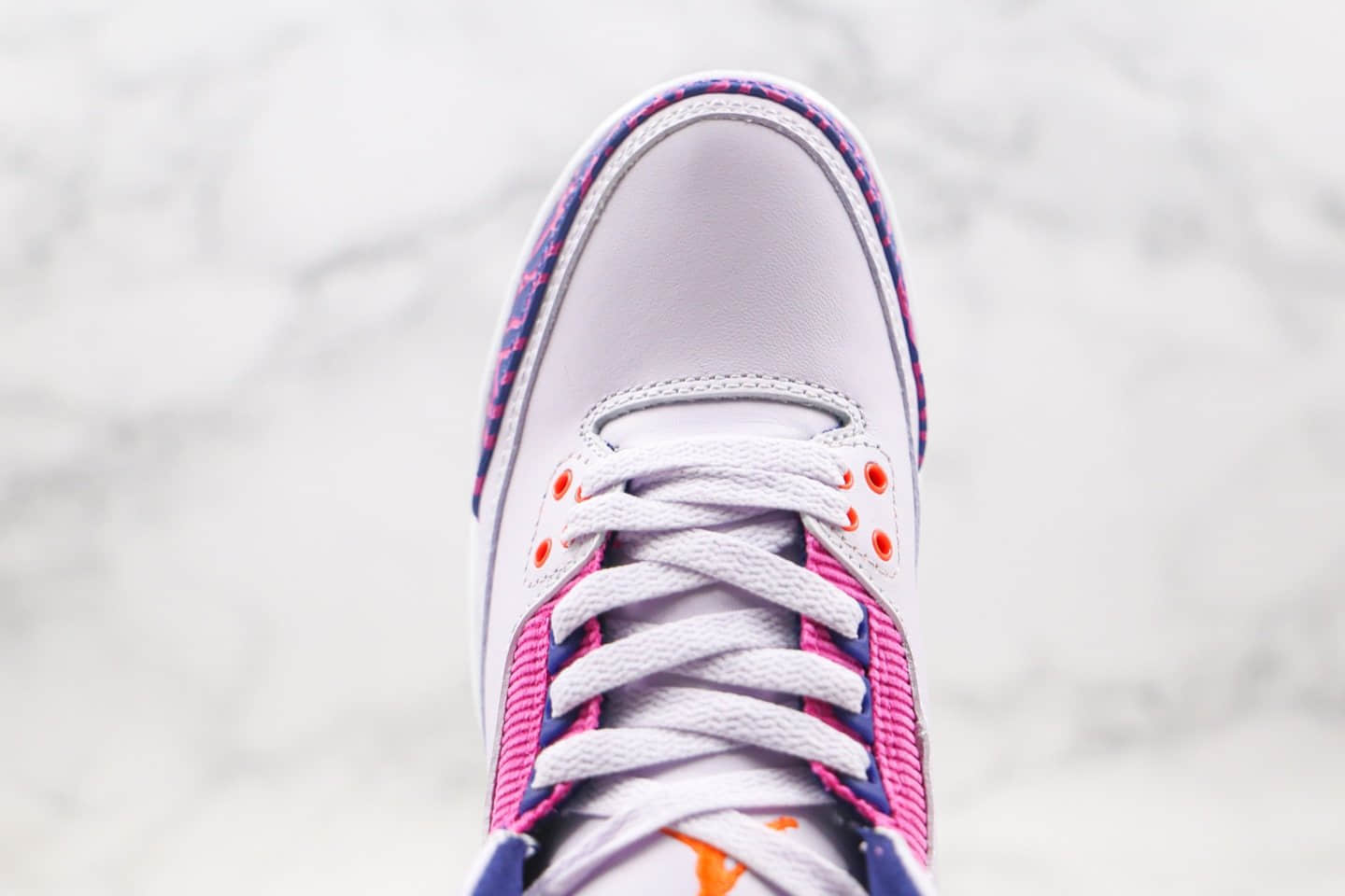 乔丹Air Jordan 3 GS Brand纯原版本爆裂纹粉紫色AJ3内置气垫原楦头纸板打造 货号:441140-500