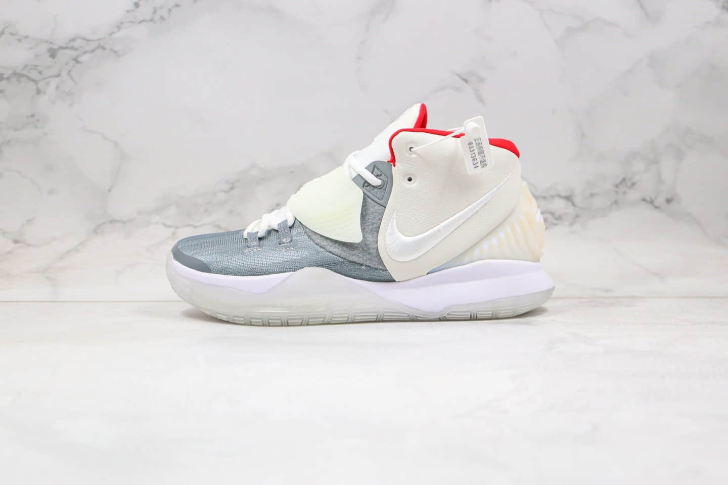 耐克Nike KYRIE 6 EP纯原版本欧文6椰子壳米白蓝色篮球鞋内置气垫支持实战 (ID:38045) - 图片1