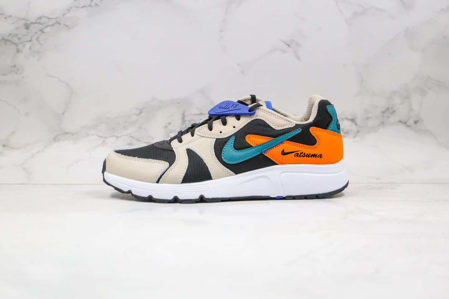 耐克Nike Atsuma纯原版本复古慢跑鞋米白橙蓝色原鞋开模一比一打造 货号:CD5461-001