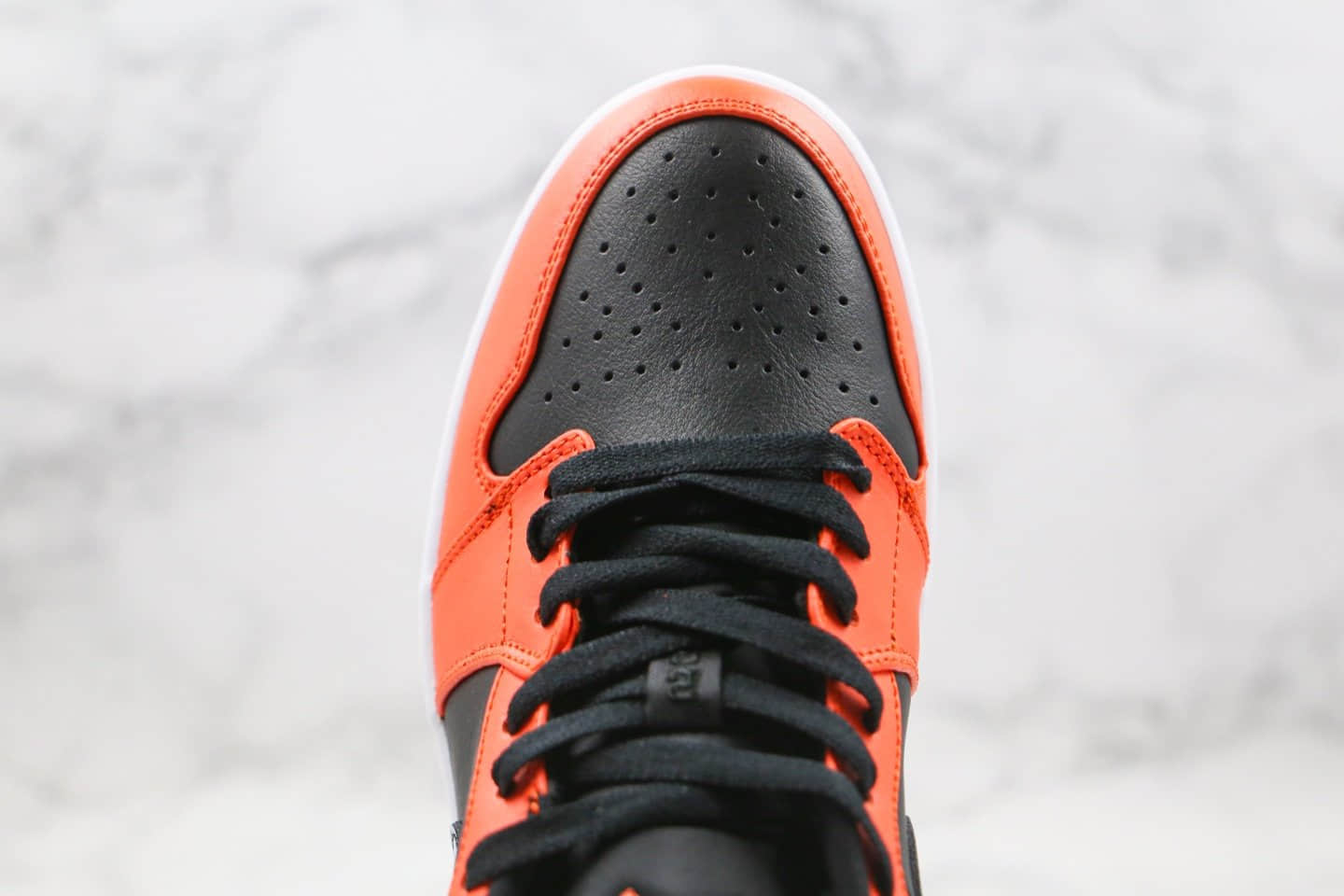乔丹Air Jordan 1 Low纯原版本低帮AJ1黑扣碎黑橙色内置气垫正确后跟定型原厂头层皮革鞋面 货号:CK3022-008