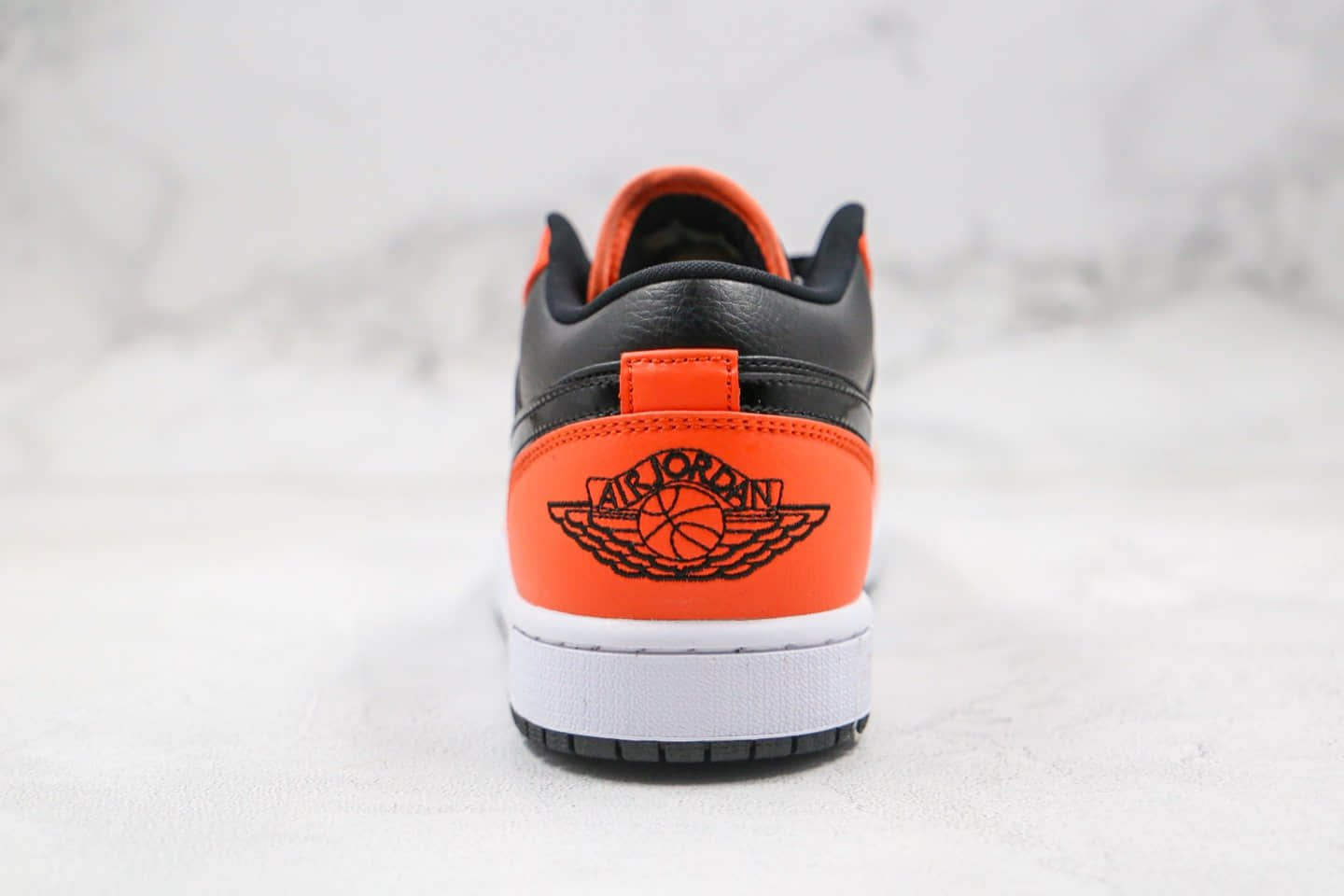 乔丹Air Jordan 1 Low纯原版本低帮AJ1黑扣碎黑橙色内置气垫正确后跟定型原厂头层皮革鞋面 货号:CK3022-008