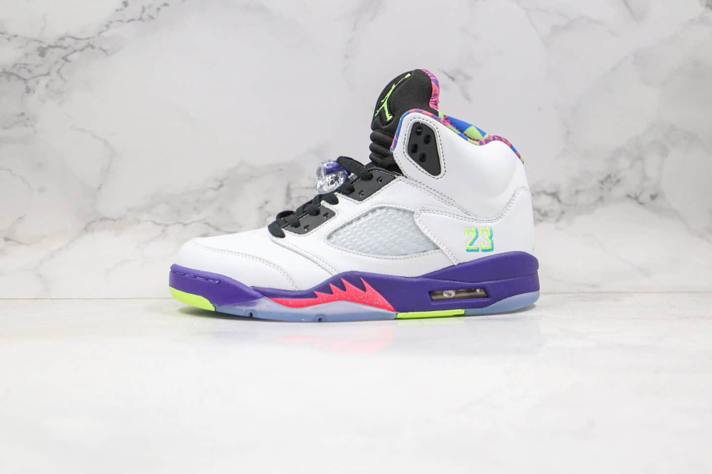 乔丹Air Jordan 5 Alternate Bel-Air纯原版本新鲜王子白紫色AJ5内置气垫原盒原标 (ID:38381) - 图片1