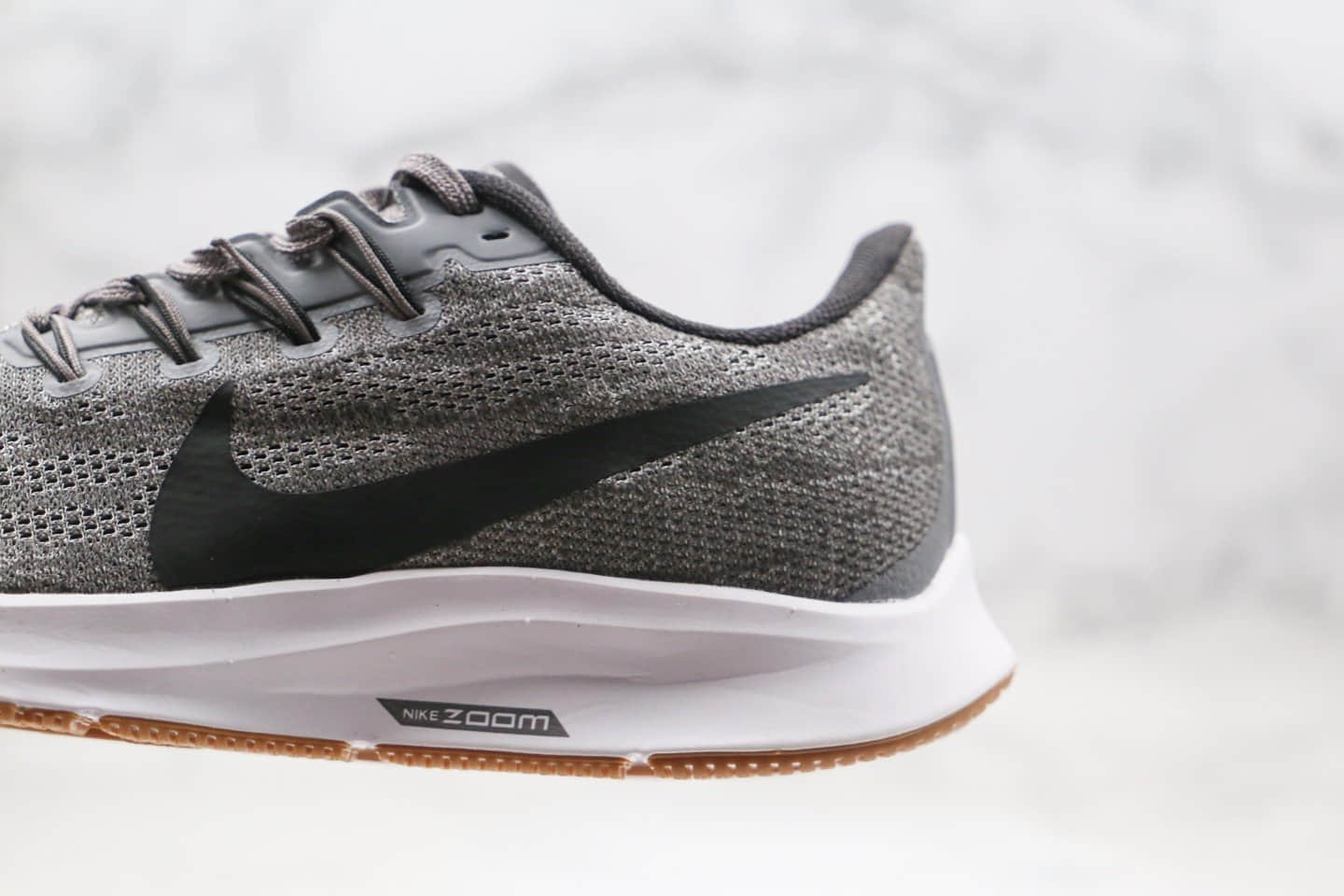 耐克Nike Zoom Pegasus 36 Turbo纯原版本登月36代灰黑色针织跑鞋正确鞋面细节原楦头纸板打造 货号:CI2085-001