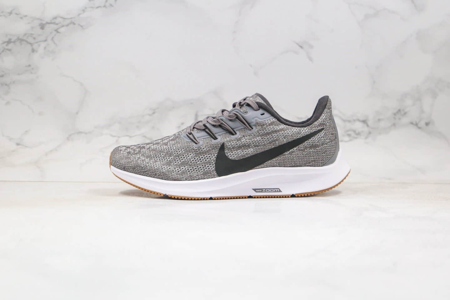 耐克Nike Zoom Pegasus 36 Turbo纯原版本登月36代灰黑色针织跑鞋正确鞋面细节原楦头纸板打造 货号:CI2085-001