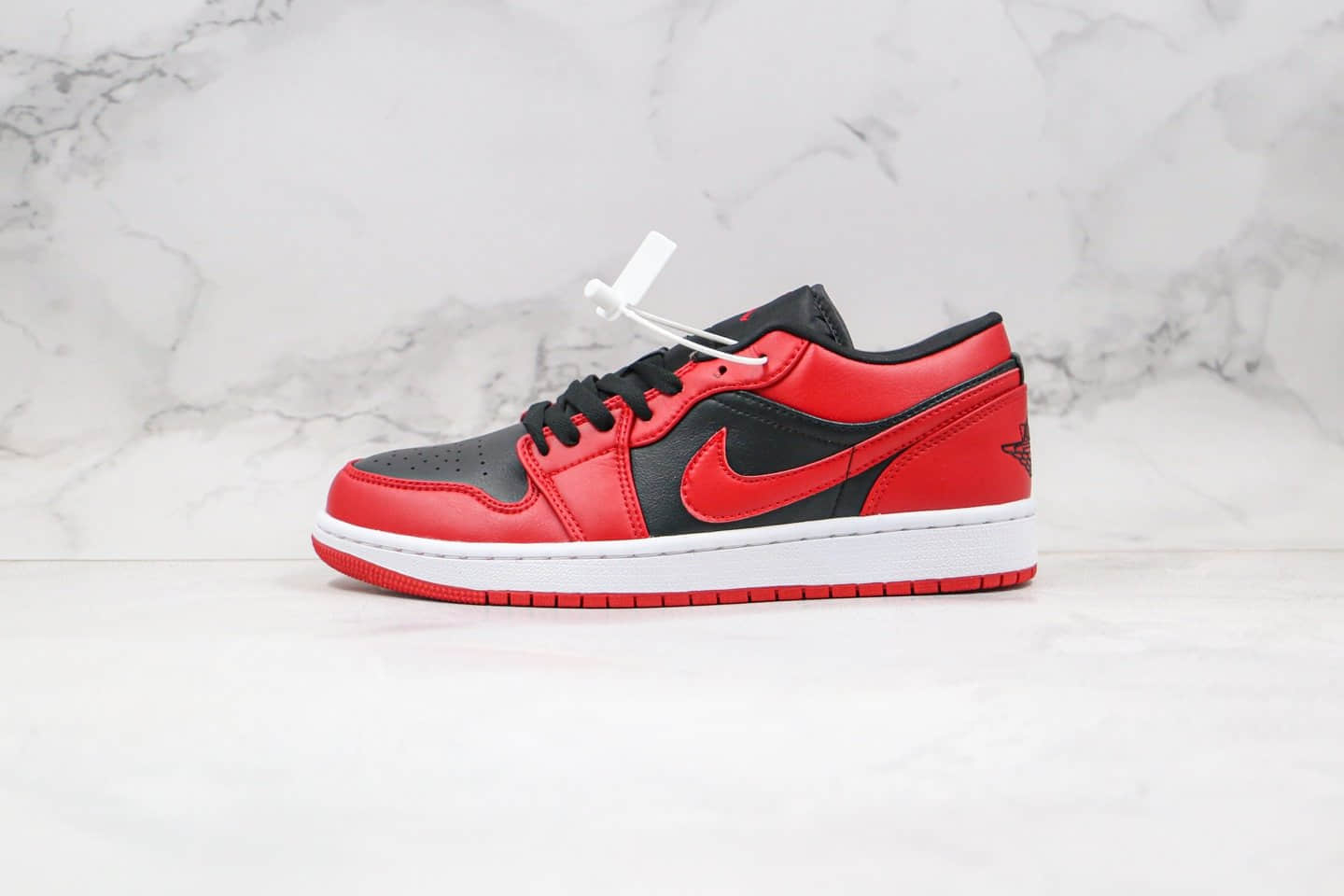 乔丹Air Jordan 1 Low纯原版本低帮AJ1黑红禁穿黑红色内置气垫区别市面通货版本 (ID:38676) - 图片1