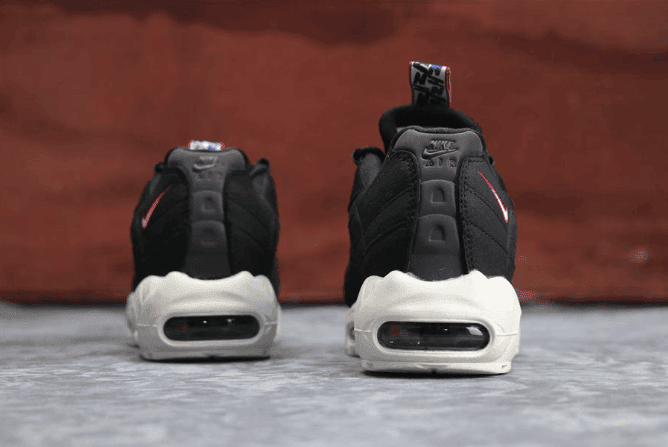 Nike Air Max 95 Pull Tab Pack TT黑白色 耐克公司级子弹系列95串标内置黑白气垫 货号:AJ1844-002