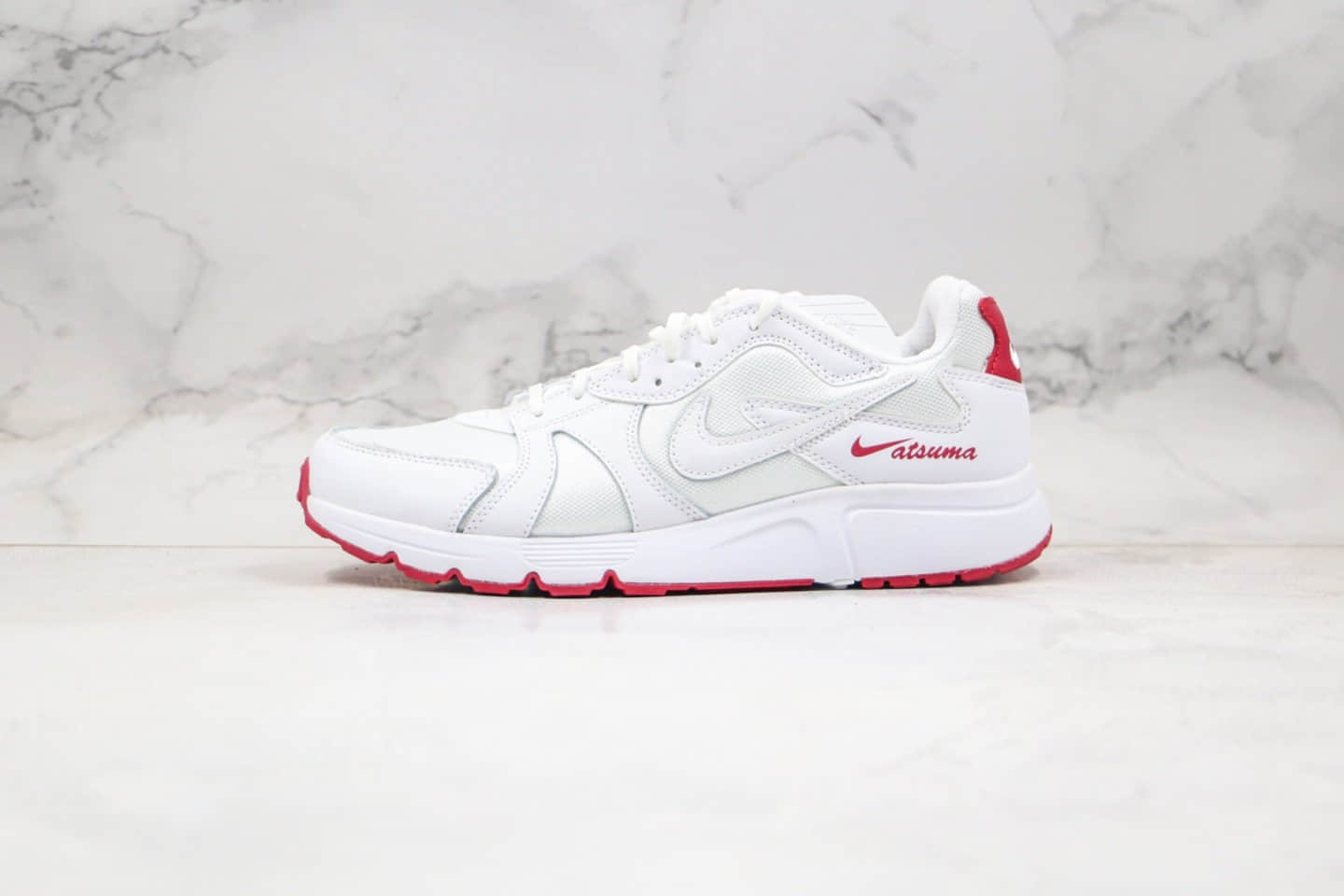 耐克Nike Atsuma纯原版本复古慢跑鞋白红色原楦头纸板打造原盒原标 (ID:39144) - 图片1