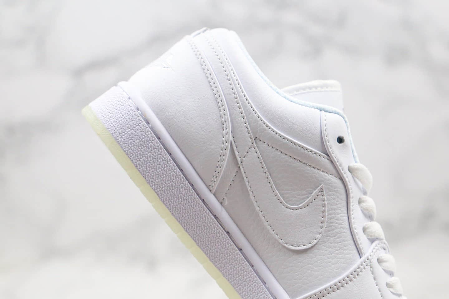 耐克Nike Air Jordan 1 Retro Low White(2004)纯原版本低帮AJ1白银夜光配色内置气垫原鞋开模打造 货号:309192-111