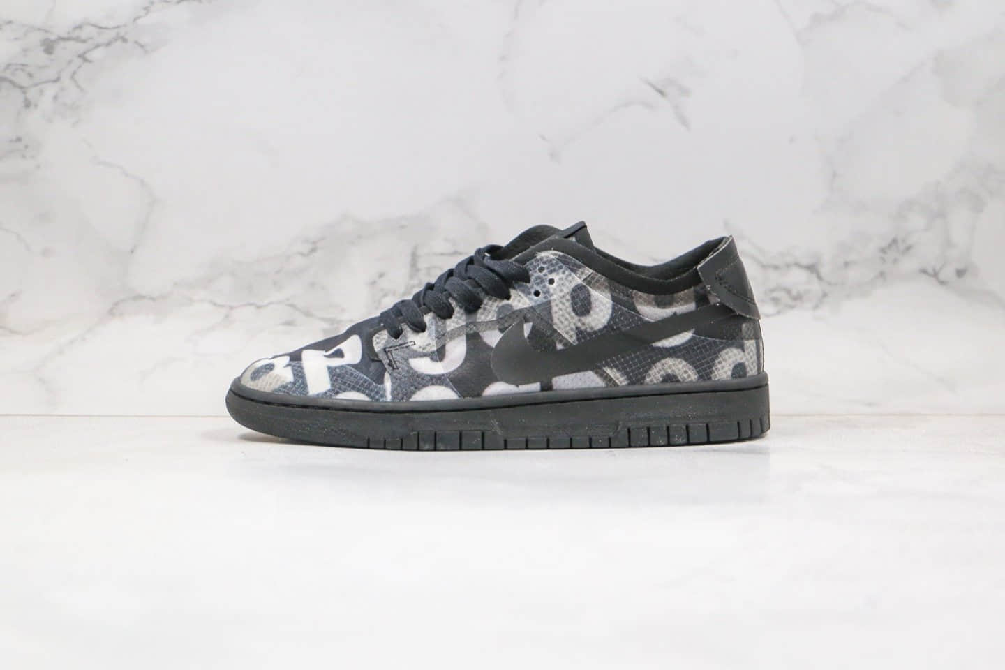 耐克Nike Dunk Low Pro纯原版本海外限定板鞋字母印花黑白色原鞋开发细节一比一 货号:C22675-001