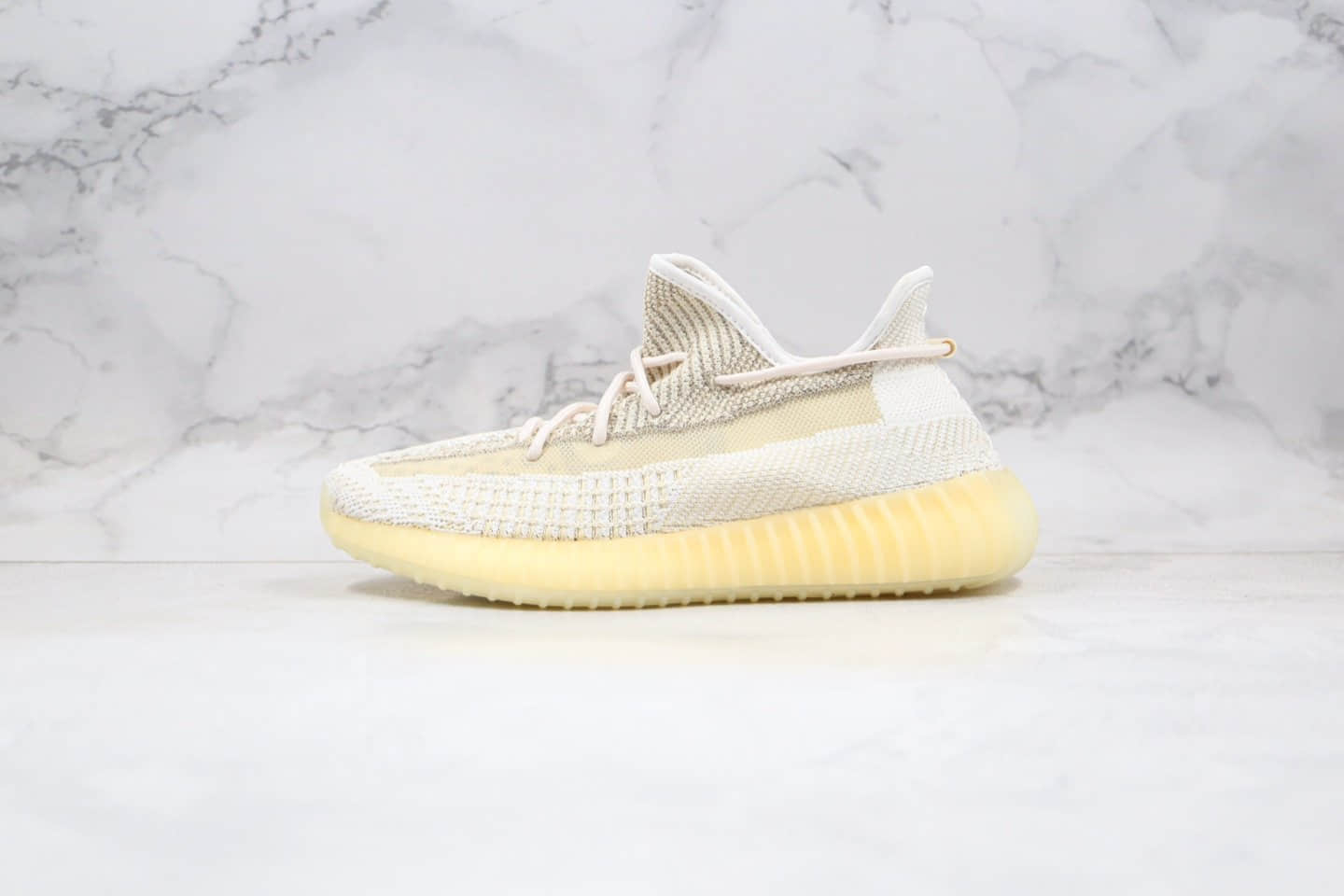 阿迪达斯Adidas Yeezy 350 V2 “Abez”公司级版本椰子350V2新氧化天使奶油淡黄色原织面 (ID:39488) - 图片1