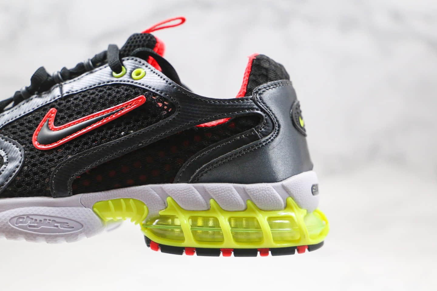耐克Nike Air Zoom Spiridon Caged 2 x Stussy纯原版本斯图西联名款斯皮里东牢笼2代乌金闪银原盒原标 货号:CD3613-002