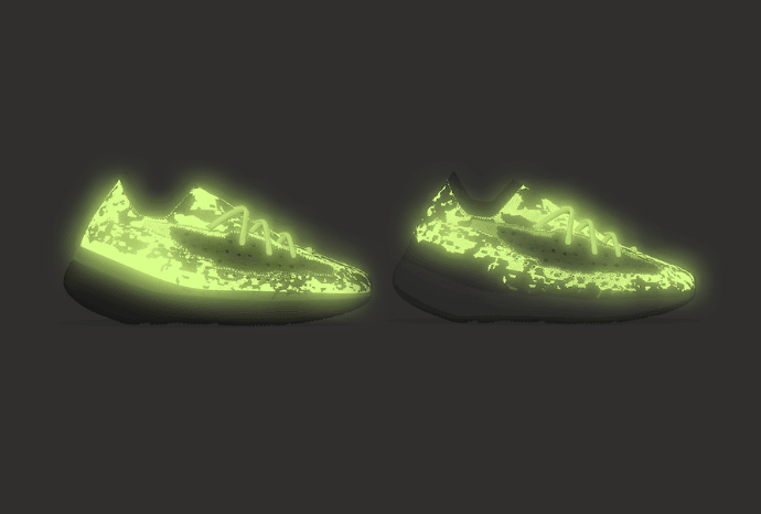 两双夜光Yeezy 380曝光!吸睛不是一点点!