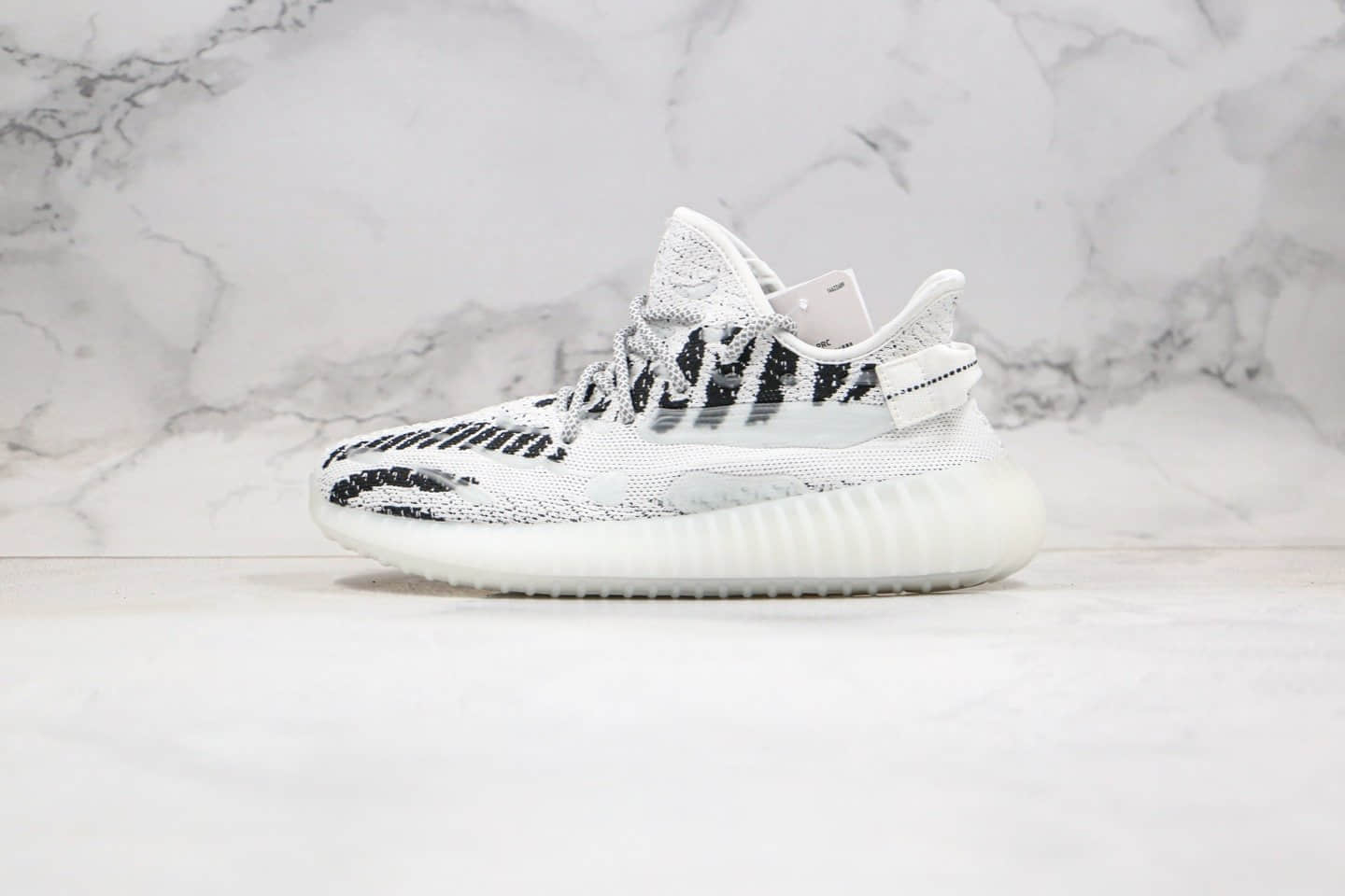 阿迪达斯Adidas Yeezy 350 V3 white water drop纯原版本椰子350V3新斑马水滴夜光天使内置真爆米花缓震大底 (ID:39750) - 图片1
