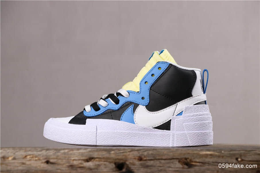 Sacai X Nike Blazer with Dunk耐克开拓者联名黑白蓝TOP版本带半码原鞋开发原厂硫化非市面冷粘版本 (ID:4006) - 图片1