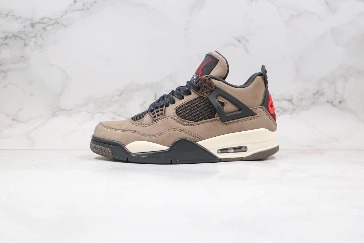 乔丹Air Jordan 4 Retro纯原版本高帮AJ4麂皮棕色篮球鞋原档案数据开发原鞋开模一比一打造 (ID:40114) - 图片1