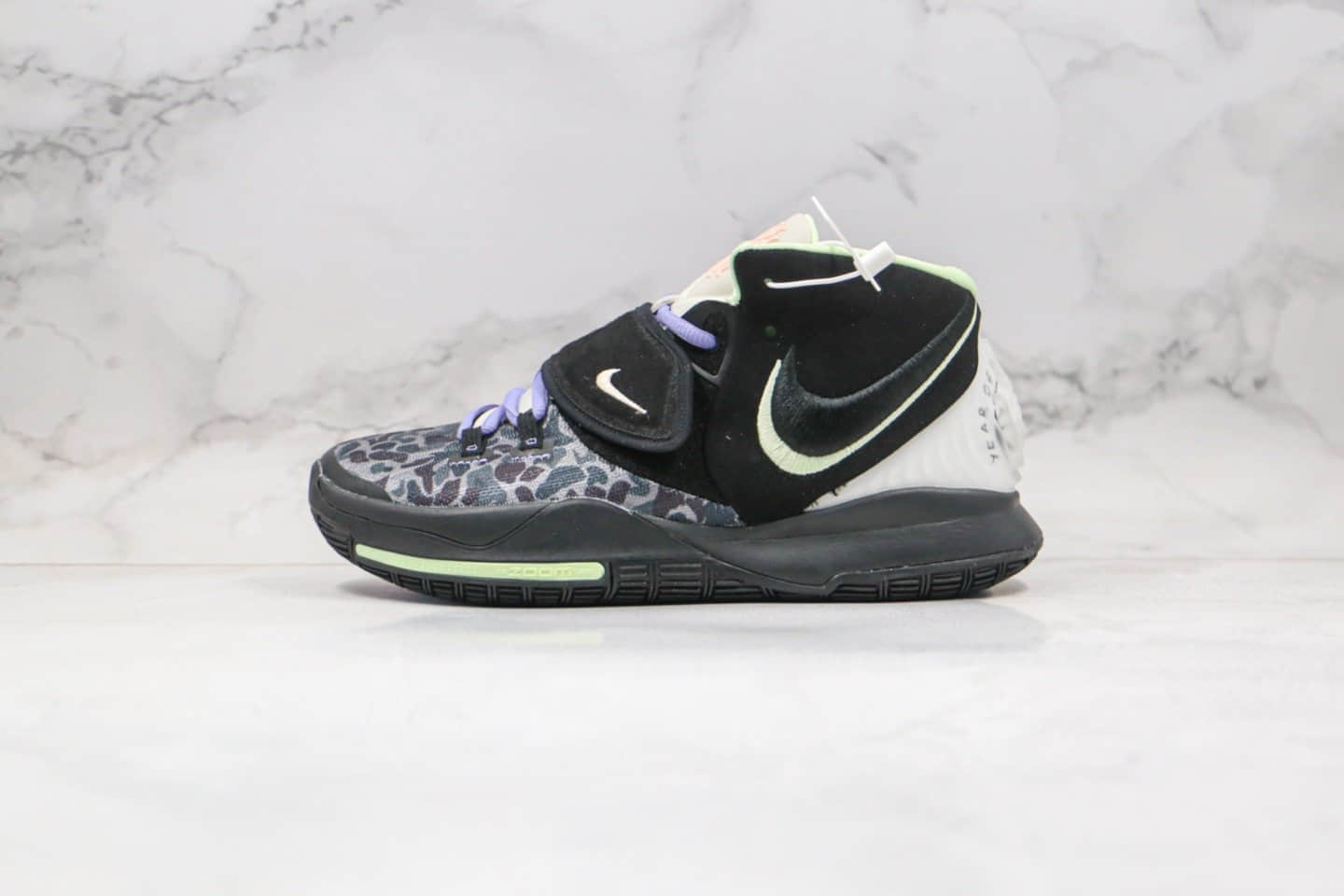 耐克Nike Kyrie 6 Asia纯原版本欧文6代欧洲限定黑迷彩色篮球鞋内置气垫支持实战 (ID:40230) - 图片1
