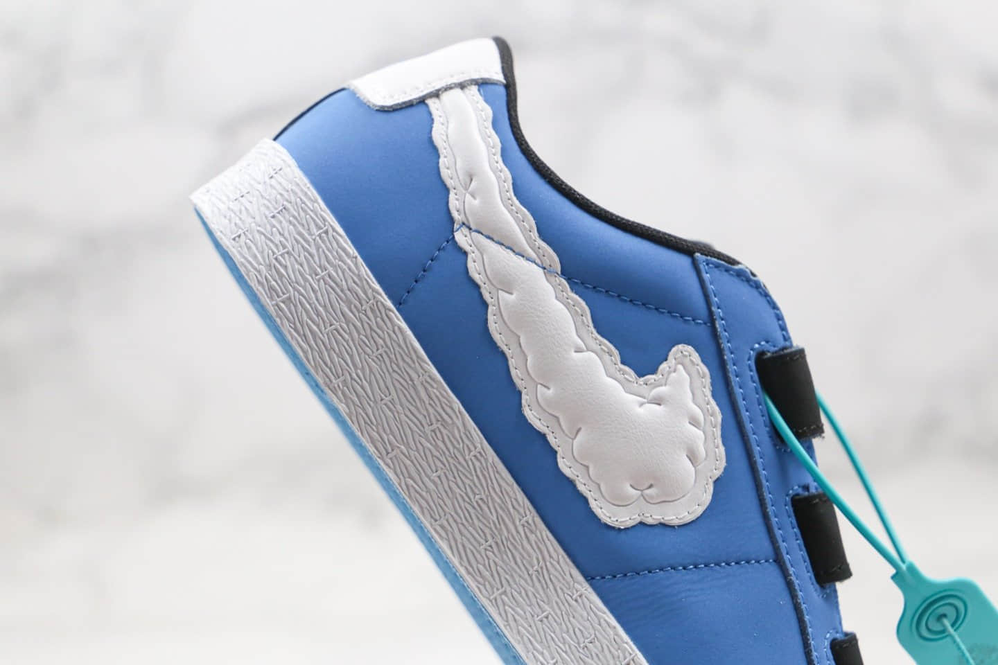 耐克Nike SB Blazer Low Heaven x Kevin Bradley联名款纯原版本低帮开拓者黑蓝色天空云朵魔术贴原盒原标 货号:CT4594-400