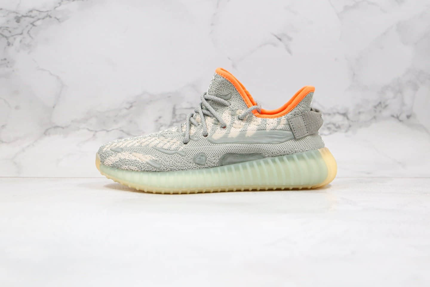 阿迪达斯adidas Yeezy 350 V3 white water drop公司级版本水滴夜光系列哈密瓜绿真巴斯夫爆米花大底 (ID:40709) - 图片1