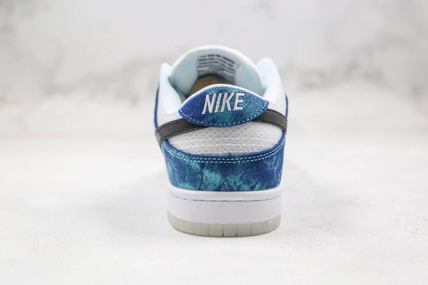 耐克Nike SB Dunk Low Pro公司级版本低帮SB板鞋白蓝扎染配色原盒原标 货号:CD0461-100