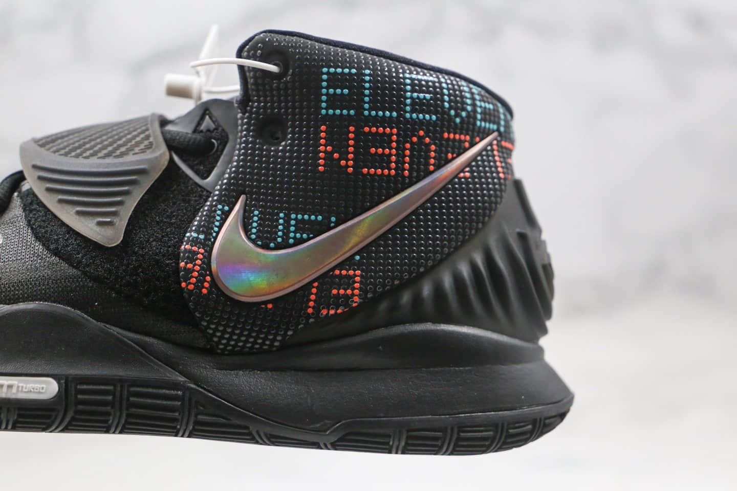 耐克Nike Kyrie 6 Eleven纯原版本欧文6代实战篮球鞋黑色彩色字母镭射原档案数据开发支持实战 货号:BQ5599-006