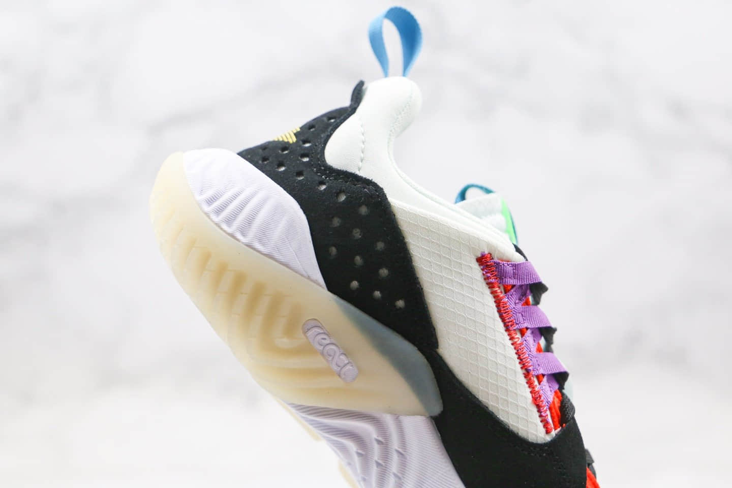 乔丹Air Jordan Delta SP React纯原版本低帮AJ火星老爹鞋米白黑紫色原盒原标 货号:CT1003-101