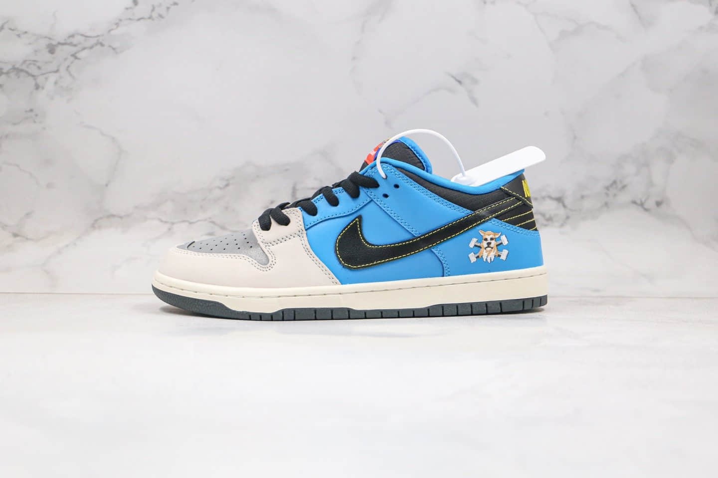 耐克Nike Dunk SB Low x Instant Skateboard纯原版本低帮SB DUNK板鞋超萌小狗骨头蓝灰银色内置Zoom气垫原档案数据开发 (ID:41168) - 图片1